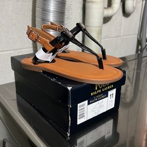 Polo Ralph Lauren Toddler Girls Black Sandals